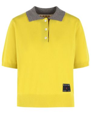 Marni Cashmere Polo Shirt - Yellow