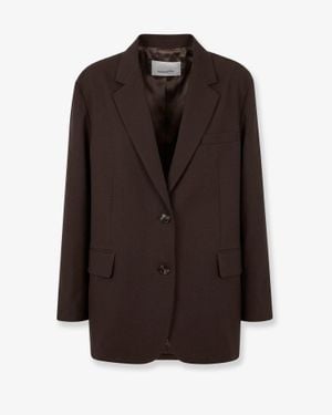 Frankie Shop Bea Oversized Blazer Dark Expresso - Brown