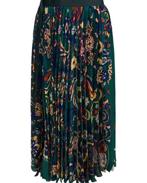 Sacai Floral Print Skirt - Blue