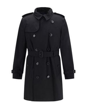 Burberry Trench Coat With Removable Padding - Black