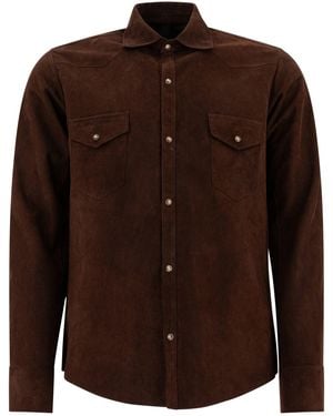 Tagliatore Lamb Leather Jacket - Brown