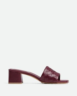 Bottega Veneta "Parco" Heeled Mules - Purple