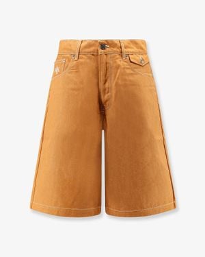 Walk In Paris Denim Shorts - Orange