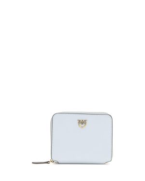 Pinko Wallet Zip-Around Calf Leather Light - White