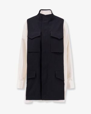Sacai Bicolour Shirt With Pockets - Blue