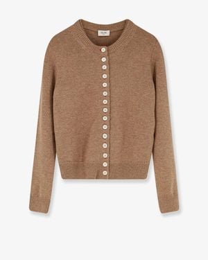 Celine Cashmere Cardigan With Tank Top - Natural