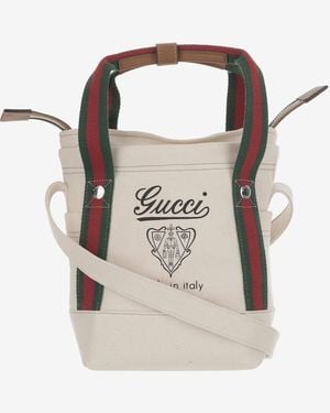 Gucci Web Detail Crossbody Bag - Natural