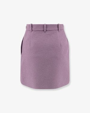 Dior Dior Bouclã£Â Virgin Wool Blend Skirt - Purple