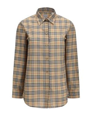 Burberry Classic Check Cotton Shirt Sand - Multicolour