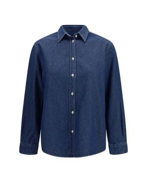 Deperlu Giorgia Cotton Shirt Denim - Blue