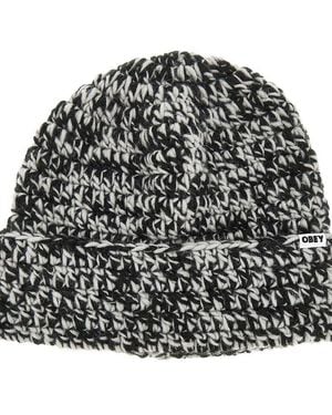 Obey 'Desmond' Crochet Beanie Hat - Black