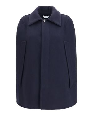Bottega Veneta Wool And Cashmere Cape - Blue
