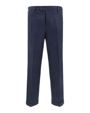 Germano Cotton Linen Trousers 223 - Blue