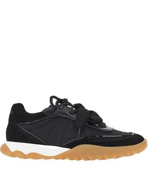 Pinko Suede Leather And Nylon Sneakers - Blue