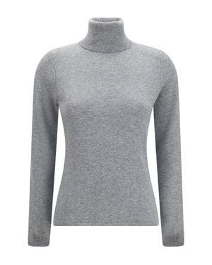 Allude Cashmere Turtleneck Sweater - Gray