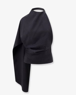 Rohe Draped Wool Top - Blue