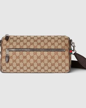 Gucci Gg Canvas Cylinder Bag - Natural