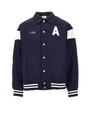 Autry Wool-Blend Cloth Bomber Jacket - Blue