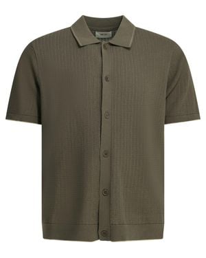 NN07 "Nalo" Polo Shirt With Buttons - Green