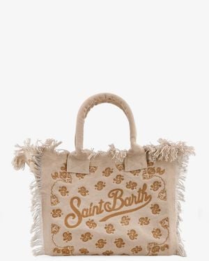 MC2 Saint Barth Vanity Cotton Handbag - Natural