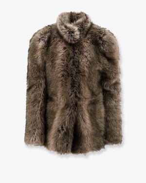 Frankie Shop Denia Faux Fur Cinched Jacket - Brown