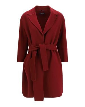Max Mara 'S Maxmara Arona Virgin Wool Coat - Red
