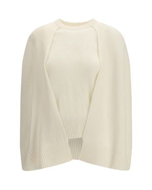 TOTEME Cashmere Poncho Jumper - White