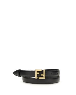 Fendi Ff Logo Belt - White