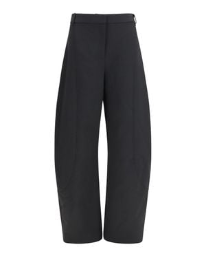 Nissa Wool-Blend Straight-Leg Trousers - Blue