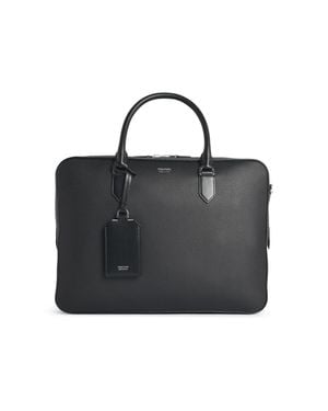 Tom Ford Full-Grain Leather Briefcase Bag - Black
