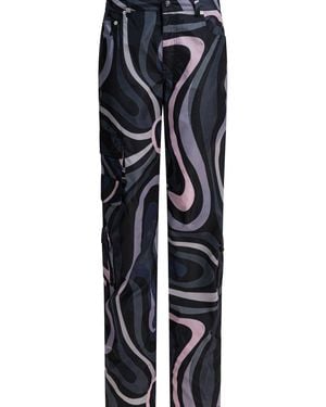PUCCI Marmo Print Cargo Trousers - Blue