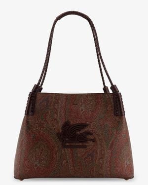 Etro Libra S Arnica Paisley Fabric Shopping Bag - Brown