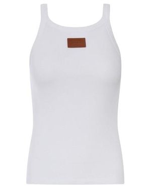 Fendi Cotton Tank Top - White