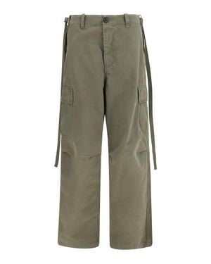 Fendi Cotton Cargo Trousers Verde Militare - Green
