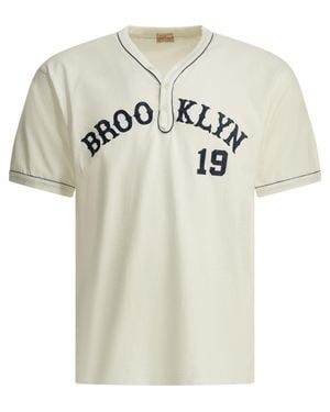 Whitesville "Brooklyn 19' Baseball" Henley T-Shirt - White