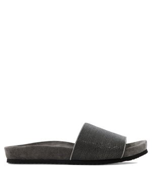 Brunello Cucinelli Leather Sandals - Black