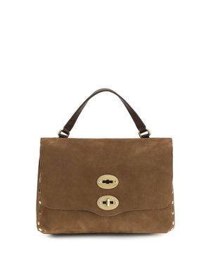 Zanellato Postina Jones Suede Top Handle Bag - Brown
