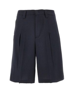 C.9.3 Wool-Blend Canvas Bermuda Shorts - Blue