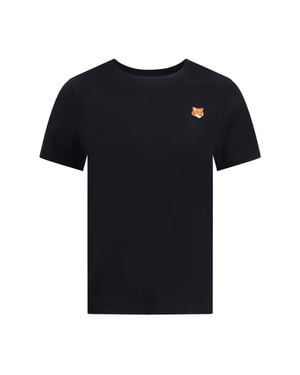 Maison Kitsuné Fox Head Regular T-Shirt - Black
