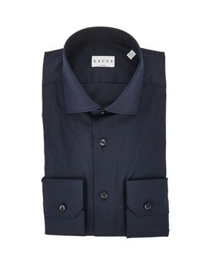 Xacus Stretch Poplin Slim Fit Shirt - Blue