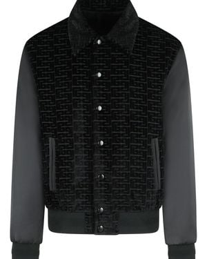Balmain 'Monogram' Bomber Jacket - Black