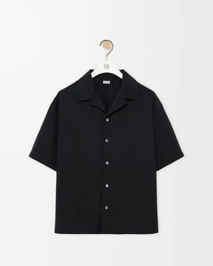 Loewe Wool Short Sleeve Shirt - Black