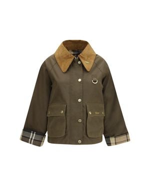Barbour Modern Spey Wax Jacket Beech/Birchwood - Green
