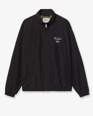 Carhartt Travon Water-Repellent Nylon Jacket With Embroidered Logo On The Front - Black