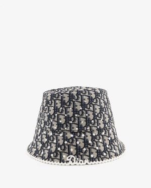 Dior Teddy-D Polka Oblique Bucket Hat - White