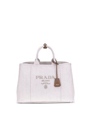 Prada Extra Large Jardinière Handbag - White