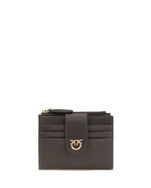 Pinko Leather Wallet Marrone Marasca-Antique - Gray