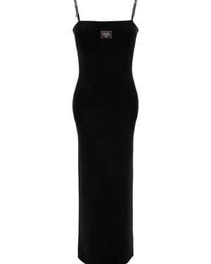 Acne Studios Strap Logo Mini Dress For - Black