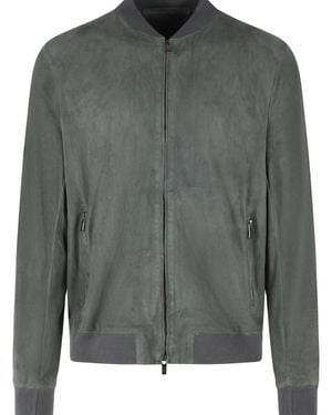 Salvatore Santoro Leather Jacket - Grey
