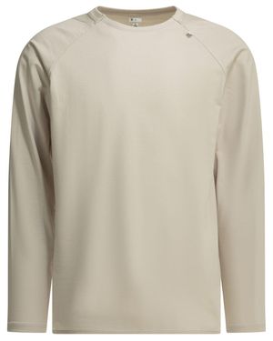Goldwin "Paneled Mesh L/S" Crew-Neck T-Shirt - Natural
